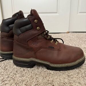 Wolverine Brown Leather Men's Work Boots 9.5